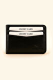  Erkek Siyah %100 Deri Cüzdan Kartlık