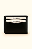  Erkek Siyah %100 Deri Cüzdan Kartlık