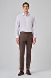  Erkek KAHVE Klasik Slim Fit Dar Kesim Pantolon