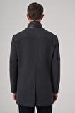  Erkek Antrasit Yünlü Dynamic Fit Kambet Çıkma Mostra Kaban