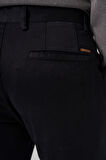  Erkek Siyah Pamuk Trend Slim Fit Chino Pantolon