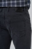  Erkek Füme Denim 5 Cep Slim Fit Jean Kot Pantolon
