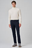  Erkek Lacivert Denim 5 Cep Slim Fit Jean Kot Pantolon