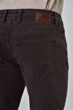 Erkek KAHVE Denim 5 Cep Slim Fit Jean Kot Pantolon