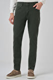  Erkek Haki Denim 5 Cep Slim Fit Jean Kot Pantolon