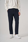  Erkek Lacivert Poliviskon Trend İpli Jogger Slim Fit Spor Pantolon
