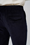  Erkek Lacivert Pamuk Trend Fitilli Kadife Lastikli Slim Fit Pantolon