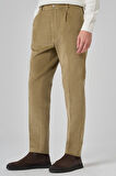  Erkek Bej Pamuk Trend Fitilli Kadife Lastikli Slim Fit Pantolon