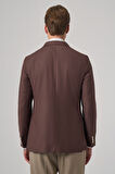  Erkek KAHVE Slim Fit Mono Yaka Ceket