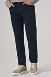  Erkek Lacivert Denim 5 Cep Slim Fit Jean Kot Pantolon