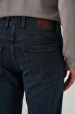  Erkek Haki Denim 5 Cep Slim Fit Jean Kot Pantolon