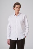  Erkek Beyaz Pamuk Trend Slim Fit İtalyan Yaka Gömlek