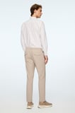  Erkek Bej Poliviskon Trend Desenli Slim Fit Lastikli Pantolon