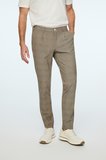  Erkek KAHVE Poliviskon Trend Ekoseli Slim Fit Pantolon