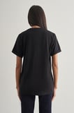 Mizalle Pamuklu Siyah Oversize Basic Tişört