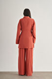 Mizalle Yandan Bağlı Modal Karışımlı Mercan Rengi Tunik