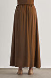 Taba Mizalle Modal Karışımlı Camel Maksi Evaze Etek