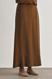 Taba Mizalle Modal Karışımlı Camel Maksi Evaze Etek