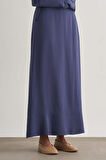 Mizalle Modal Karışımlı İndigo Mavi Maksi Evaze Etek