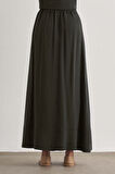 Mizalle Modal Karışımlı Antrasit Maksi Evaze Etek