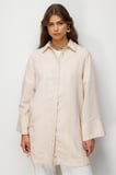 Mizalle Armürlü Modern Kesim Uzun Taş Rengi Tunik