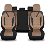 Oto Pandami K2 Serisi Citroen C4 Aircross 2012 - 2017 Uyumlu Tay Tüyü Koltuk Kılıfı, Taba