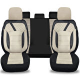 Oto Pandami K2 Serisi Audi A7 2018 Uyumlu Tay Tüyü Koltuk Kılıfı, Krem