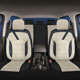 Oto Pandami K2 Serisi Mercedes-Benz B-class W246 2020+ Uyumlu Tay Tüyü Koltuk Kılıfı, Krem