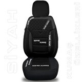 Pandami K1 Serisi Oto Koltuk Kılıfı 1+1 Set, Gofraj / Siyah Mercedes-Benz GLC-class X253 2006-2019 ile Uyumlu