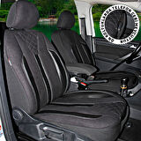 Fiat Fiorino 2008+ Uyumlu Siyah Ticari Tay Tüyü Koltuk Kılıfı