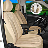 Renault Kangoo 1998-2008 Uyumlu Krem Ticari Tay Tüyü Koltuk Kılıfı