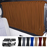 Fiat Ducato Boxer Jumper Uzun Şase 2006+ Uyumlu Taba Raylı Oto Perde Takımı