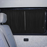 Fiat Ducato Boxer Jumper Uzun Şase 2006+ Uyumlu Siyah Raylı Oto Perde Takımı