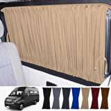 Iveco Daily 4/5 Nesil Uzun Şase 2006-2014 Uyumlu Krem Raylı Oto Perde Takımı