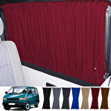Volkswagen T4 - Transporter / Caravelle Uzun Şase 1990-2003 Uyumlu Bordo Raylı Oto Perde Takımı