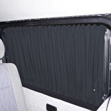 Volkswagen Transporter T5/t6/t7 Uzun Şase 2003-2022 Uyumlu Füme Raylı Oto Perde Takımı