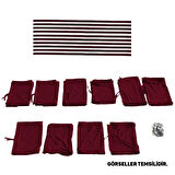 Volkswagen Transporter Caravelle T5/t6/t7 Kısa Şase 2003-2022 Uyumlu Bordo Raylı Oto Perde Takımı