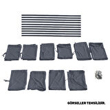 Volkswagen Transporter T5/t6/t7 Uzun Şase 2003-2022 Uyumlu Gri Raylı Oto Perde Takımı