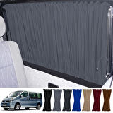 Renault Trafic 2001-2014 Uyumlu Gri Raylı Oto Perde Takımı