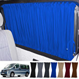 Renault Trafic 2001-2014 Uyumlu Mavi Raylı Oto Perde Takımı