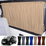 Renault Trafic 2015+ Uyumlu Krem Raylı Oto Perde Takımı