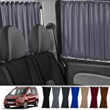 Ford Tourneo Courier 2014+ Uyumlu Gri Raylı Oto Perde Takımı
