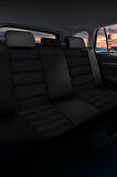 Her Araca Uyumlu Oto Koltuk Kılıfı Tam Set - Tay Tüyü / Siyah