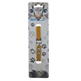 Jooys Kadife Zilli Kedi Boyun Tasması Hardal