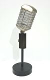 Metal Nostaljik Mikrofon Biblo 37 Cm