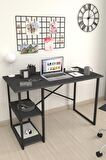 Bofigo 60x120 cm 2 Raflı Çalışma Masası Bilgisayar Masası Ofis Ders Yemek Masası Antrasit