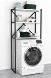 Bofigo 3 Raflı Metal Banyo Düzenleyici Metal Banyo Rafı Çamaşır Makinası Üstü Beyaz