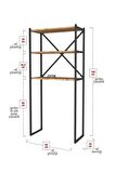 Bofigo 3 Raflı Metal Banyo Düzenleyici Metal Banyo Rafı Çamaşır Makinası Üstü Çam