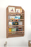 Bofigo 4 Raflı Montessori Kitaplık Eğitici Çocuk Kitaplığı Çocuk Odası Kitaplığı Pella Çam