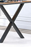 Bofigo Yemek Masası Metal Ayaklı Mutfak Masası Luna  85 x 150 Cm X Ayaklı Çam